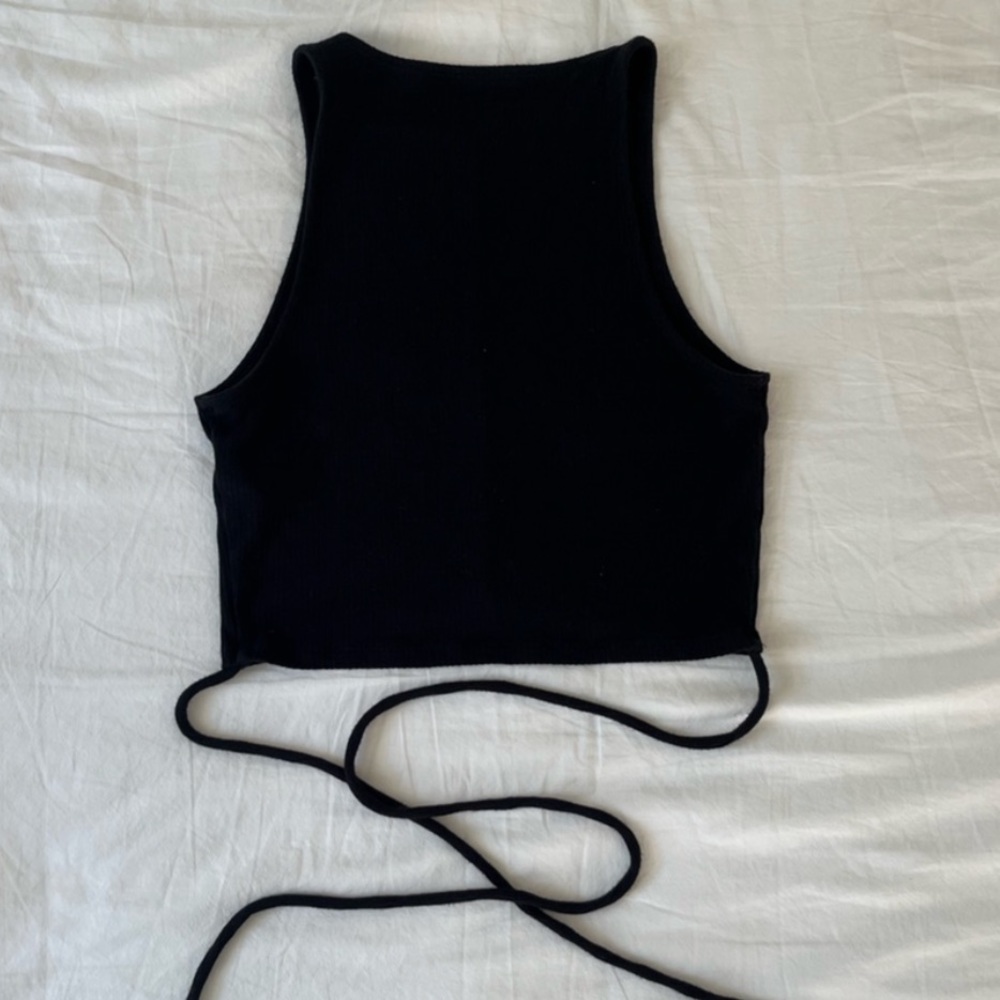 Abercrombie high neck tank with ties